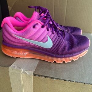 Nike Women's Air Max Purple and Pink Athletic Shoes
